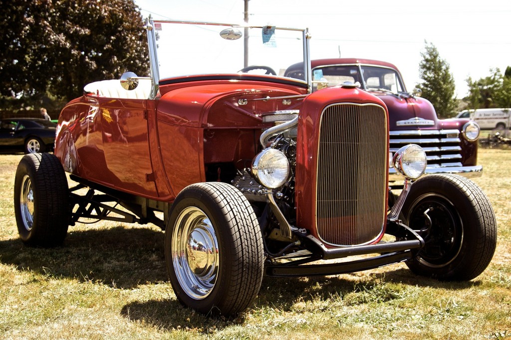 Closed car transport is the best option for antique cars like this vintage roadster.